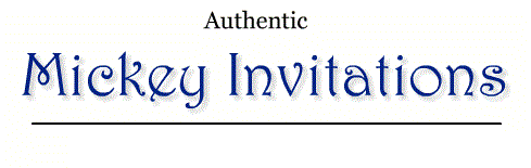Mickey Invitations
